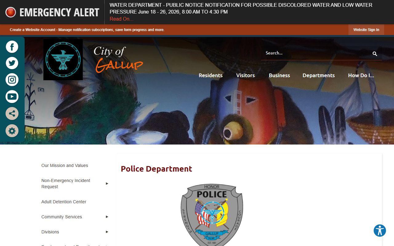 McKinley County arrest records Gallup Police Department