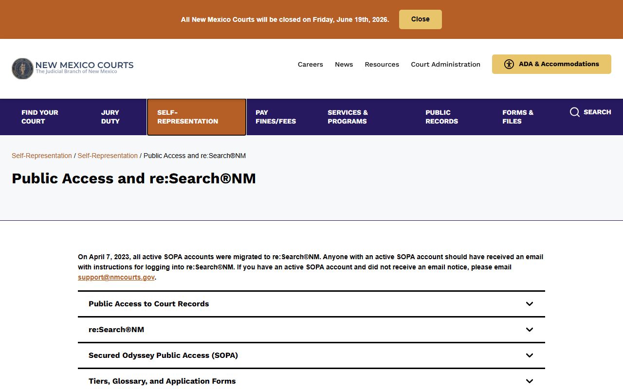 McKinley County court records public access and reSearchNM help