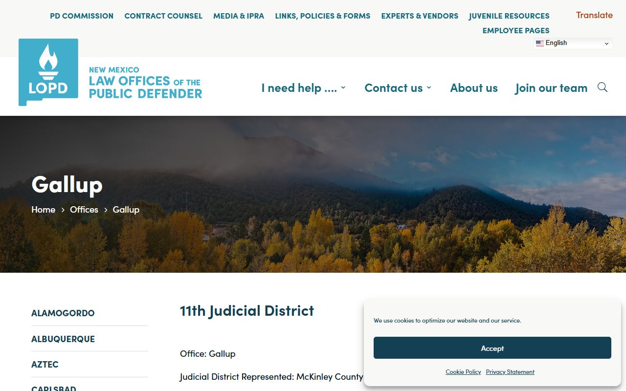 McKinley County District Court records and Gallup public defender office