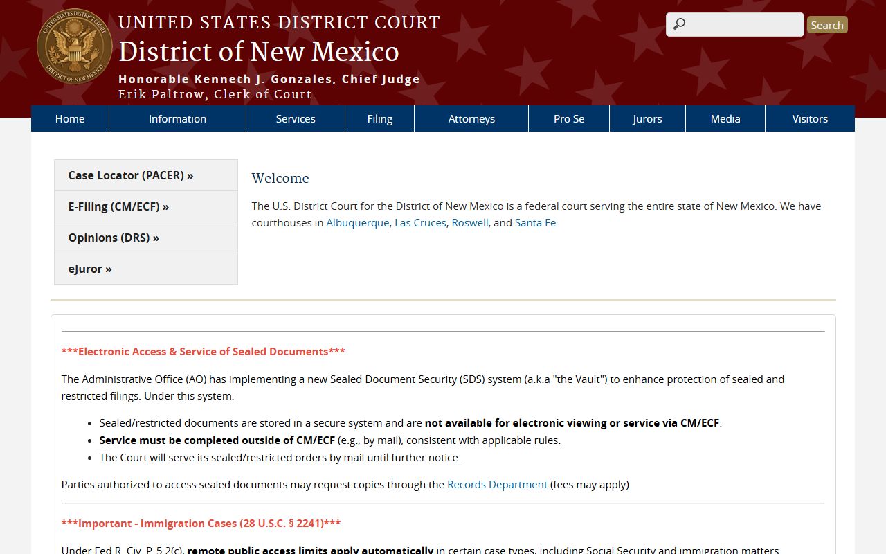 McKinley County District Court records compared with federal District Court records