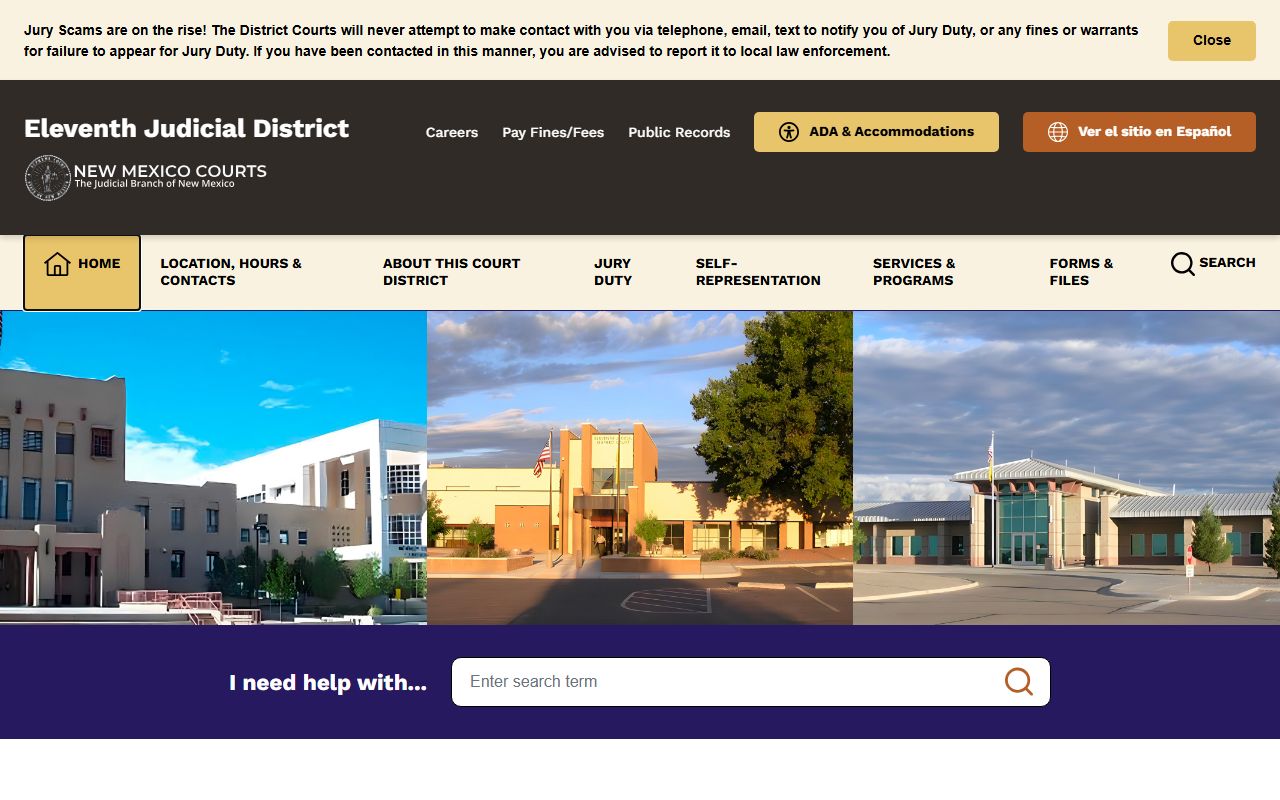 McKinley County court records Eleventh Judicial District website