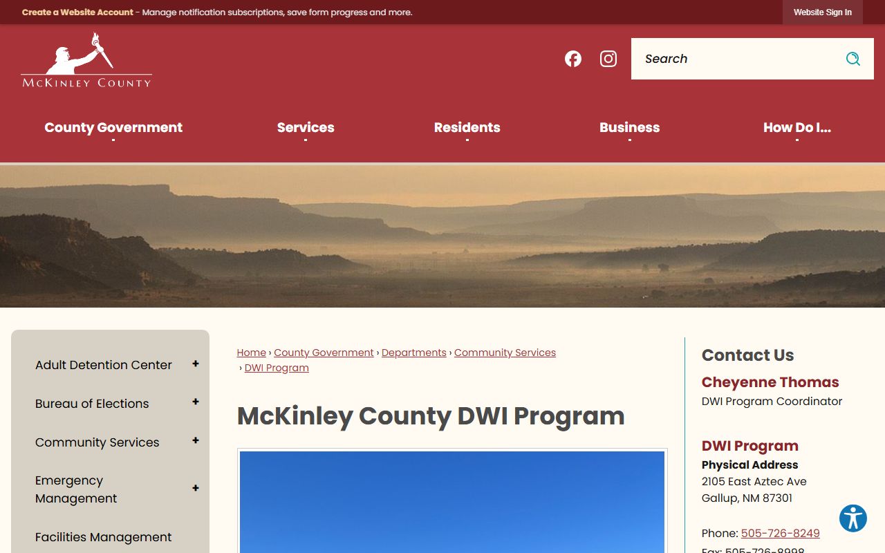 McKinley County traffic court records DWI Program